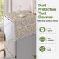Cotton Linen Refrigerator Dust Cover with Pockets