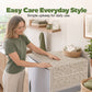 Cotton Linen Refrigerator Dust Cover with Pockets