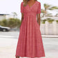 Elegante Midi-Jurk met V-Hals