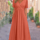 Elegante Midi-Jurk met V-Hals