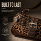 Vintage Luipaard Schoudertas met Gespdetails