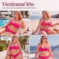 Dámská bikiny s vysokým pasem a pleteným vzorem, plavky ve stylu bandeau