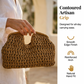 Handgeweven Stro Handtas met Gevlochten Design