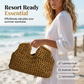 Handgeweven Stro Handtas met Gevlochten Design