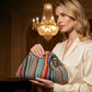 Handgeweven Gestreepte Clutch met Boho Design