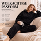 Pluchen Fleece Lounge Set met Capuchon en Reliëftextuur