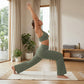 High-waist yogabroek met wijde pijpen voor dames