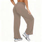 High-waist yogabroek met wijde pijpen voor dames