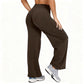 High-waist yogabroek met wijde pijpen voor dames