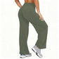High-waist yogabroek met wijde pijpen voor dames