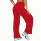 High-waist yogabroek met wijde pijpen voor dames