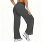 High-waist yogabroek met wijde pijpen voor dames
