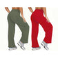 High-waist yogabroek met wijde pijpen voor dames