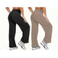 High-waist yogabroek met wijde pijpen voor dames
