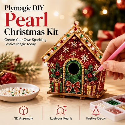 🎄✨ DIY 3D perličková vánoční umělecká sada – Ručně vyráběná sváteční dekorace s 6 vánočními motivy