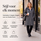 Lange Casual Jas met Capuchon en Ritssluiting