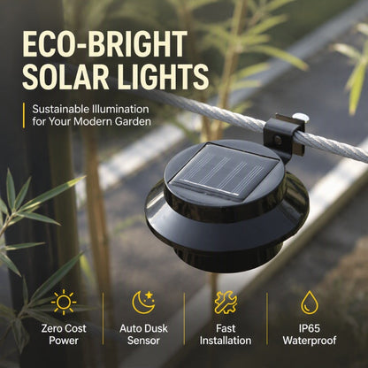 ☀️💡 Osvětlete okapy, ploty a zahradní zídky – solární venkovní LED světla, bez nutnosti připojení k elektrické síti 🏡✨