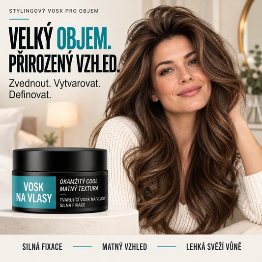 Pánský lehký stylingový jílový vosk na vlasy se silnou fixací