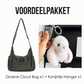 Zachte Geruite Schoudertas met Geplooid Design