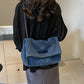 Denim Schoudertas met Kettingriem