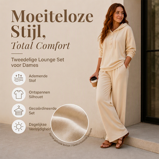 2-Delige Lounge Set met Capuchon en Wijde Pijpen
