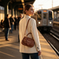 Elegante Crossbodytas met Handvat en Gouden Details