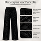 Wijde paillettenbroek met elastische taille