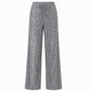 Wijde paillettenbroek met elastische taille