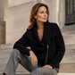 Chique damesvest met asymmetrische rits