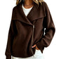 Chique damesvest met asymmetrische rits