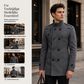 Heren getailleerde double-breasted trenchcoat