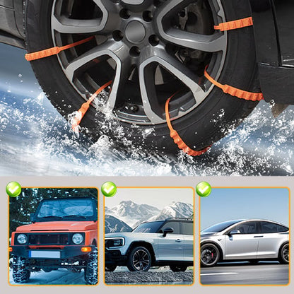 🚗⛓️Univerzální opakovaně použitelné protiskluzové nylonové sněhové řetězy❄️